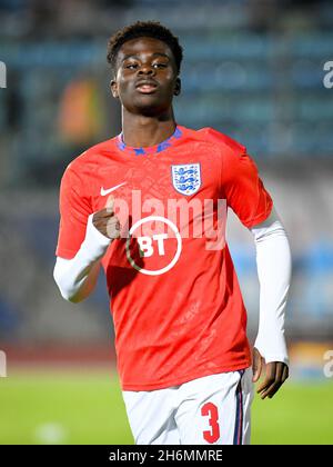 San Marino, 15 2021. November, Englands Bukayo Saka während der WM-Qualifikation in Katar 2022 - San Marino gegen England, FIFA Fußball-Weltmeisterschaft in San Marino, Republik San Marino, November 15 2021 Stockfoto