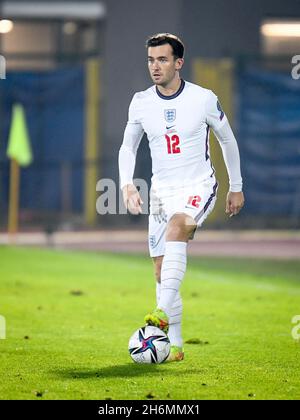 San Marino, 15 2021. November, Englands Ben Chilwell bei der WM-Qualifikation 2022 in Katar - San Marino gegen England, FIFA Fußball-Weltmeisterschaft in San Marino, Republik San Marino, November 15 2021 Stockfoto