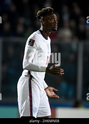 San Marino, 15 2021. November, Englands Tammy Abraham während der Qualifikationsspiele zur Fußball-Weltmeisterschaft 2022 in Katar - San Marino gegen England, FIFA Fußball-Weltmeisterschaft in San Marino, Republik San Marino, November 15 2021 Stockfoto