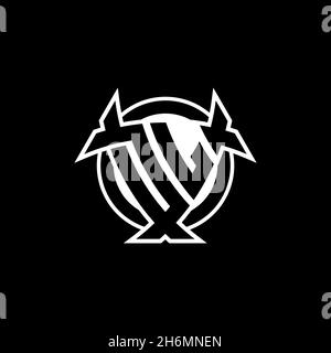 DL Monogram Logo-Buchstabe mit Dreieck-Schild und kreisförmiges Design auf isoliertem Hintergrund. Dreieck-Monogramm-Logo, Schild-Monogramm-Logo, Trian Stock Vektor