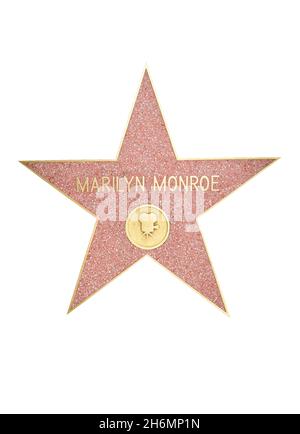 Marilyn Monroe Stern, Hollywood Walk of Fame, Hollywood Boulevard, Hollywood, Los Angeles, California, Vereinigte Staaten von Amerika Stockfoto