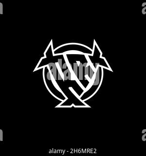 RR Monogram-Logo mit Dreieck-Schild und kreisförmiges Design auf isoliertem Hintergrund. Dreieck-Monogramm-Logo, Schild-Monogramm-Logo, Trian Stock Vektor