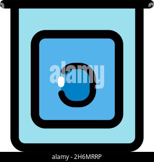 Toilettenschüssel einfaches Farb-Icon-Set. Flache Vektorgrafik isoliert auf weißem Hintergrund. Stock Vektor