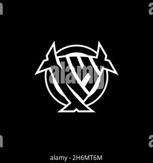 NY Monogram Logo-Buchstabe mit Dreieck-Schild und kreisförmiges Design auf isoliertem Hintergrund. Dreieck-Monogramm-Logo, Schild-Monogramm-Logo, Trian Stock Vektor