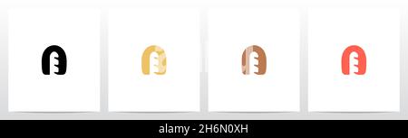 Baguette auf Letter Logo Design A Stock Vektor