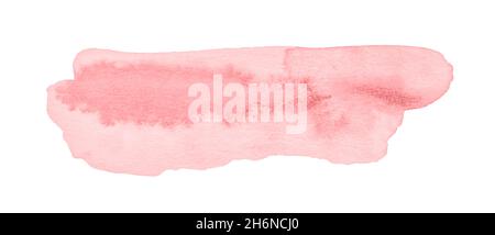 Pastellrosa Aquarellfarbe Fleck, abstrakter Hintergrund für Design. Stockfoto