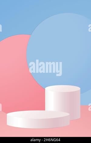 Vektorgrafik mit Produktplattformen in minimalem Stil Stock Vektor