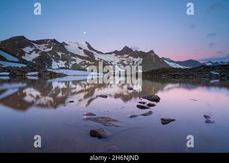 Wilder Freiger, Bergsee, Mairspitze, Stubaital, Tirol, Österreich Stockfoto