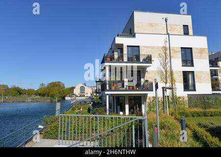 Neubauten, Hafen Tegel, Insel Tegel, Tegel, Reinickendorf, Berlin, Deutschland Stockfoto