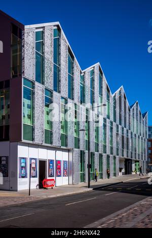 Kings Cross Architecture 22 Handyside Street Kings Cross London - Kings Cross Sanierung. Neues 3-stöckiges Bürogebäude, Coffey Architects, 2020. Stockfoto