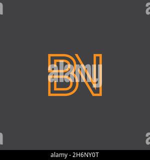 Kreativer Buchstabe BN-Logo Design-Elemente. Einfacher Buchstabe BN-Buchstabe Logo, Business-Unternehmensbrief BN-Logo-Design-Vektor Stock Vektor