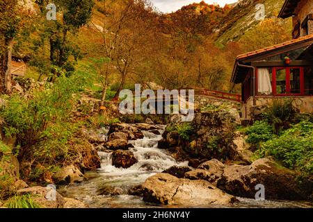 Ländliche Landschaften im Landesinneren von Asturien Stockfoto