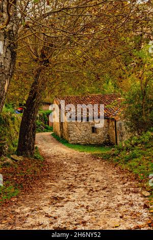 Ländliche Landschaften im Landesinneren von Asturien Stockfoto