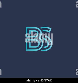 Kreativer Buchstabe BS-Logo Design-Elemente. Einfacher Buchstabe BS-Buchstabe-Logo, Geschäft Firmenbuchstabe BS-Logo-Design-Vektor Stock Vektor