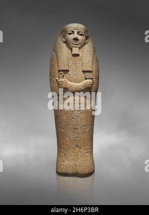 Antiker ägyptischer Sarkophag aus rotem Granit von Pahemnetjer, um 1250 v. Chr., 19. Dynastie, Saqqara Memphis. British Museum EA18. Unterer Abschnitt des roten Stockfoto