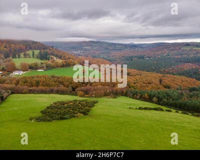 Drone Wicklow Mountains Blick - Irland Stockfoto