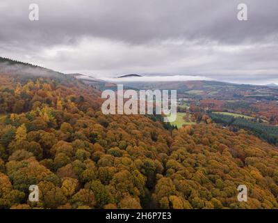 Drone Wicklow Mountains Blick - Irland Stockfoto