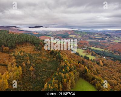 Drone Wicklow Mountains Blick - Irland Stockfoto