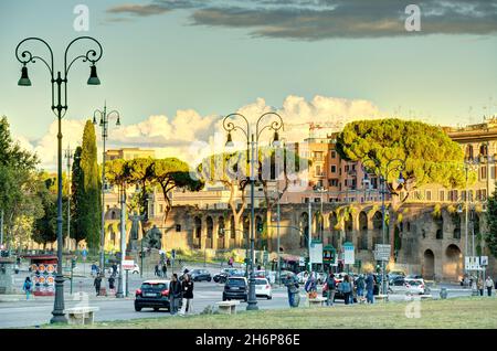 Stadtbild von Rom, HDR-Bild Stockfoto