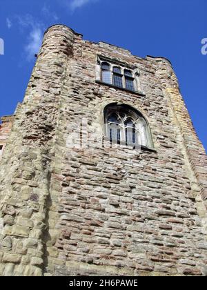 Blick auf den normannischen Burgturm, Tamworth, Staffordshire, England, Großbritannien, Stockfoto