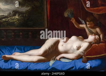 Artemisia Gentileschi, Venus und Amor, Malerei, 1625-1630 Stockfoto