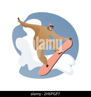 Winter Extremsport abstrakte Konzept Vektor Illustration. Stock Vektor