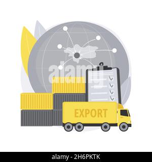 Abstrakte Konzeptdarstellung für Exportkontrolle. Stock Vektor