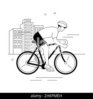 Radfahren Erfahrungen abstrakte Konzept Vektor Illustration. Stock Vektor