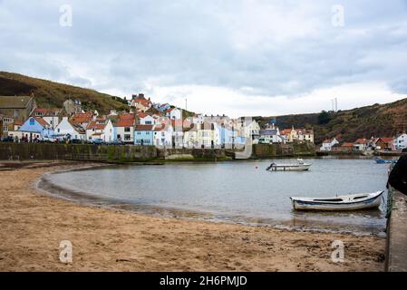 Küstendorf Staithes, Scarborough, North Yorkshire, Großbritannien Stockfoto