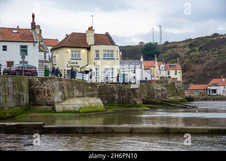 Küstendorf Staithes, Scarborough, North Yorkshire, Großbritannien Stockfoto