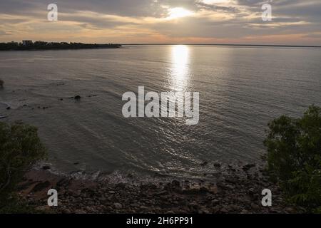 Sonnenuntergang über Fannie Bay, Darwin, Northern Territory, Australien Stockfoto