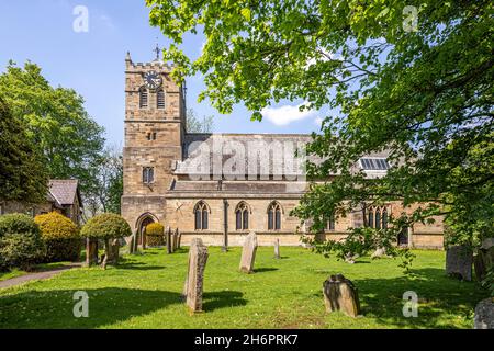 St Cuthberts Church im Upland Village von Allendale Town an den Pennines, Northumberland UK Stockfoto