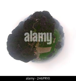 Luftaufnahme von Trang an und Aussichtspunkt Hang Mua, landschaftlich reizvolle Gegend in der Nähe von Ninh Binh, Vietnam Stockfoto