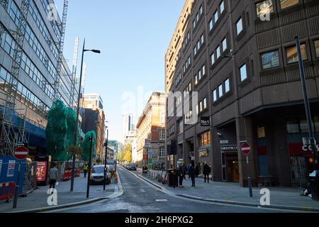 Blick entlang der alten Hall Street von 1 Tithebarn Liverpool merseyside uk Stockfoto