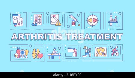 Arthritis Behandlung Wort Konzepte Banner Stock Vektor