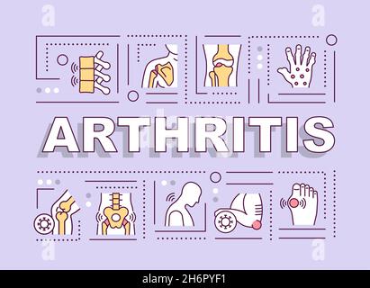 Arthritis Wort Konzepte Banner Stock Vektor