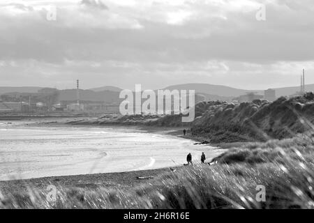 Natürlich beleuchtetes Bild des Tees Bay und Seal Sands Industriekomplexes an der Nordostküste, Teesside, Großbritannien Stockfoto