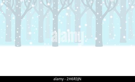 Vektor Hintergrund von verschneiten Wald, Schneefall, Winterlandschaft Stock Vektor