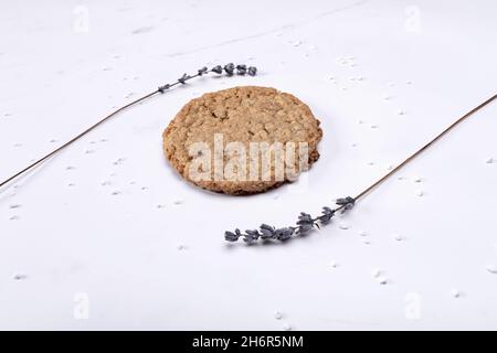 Frische hausgemachte Kekse mit Feige. Stockfoto