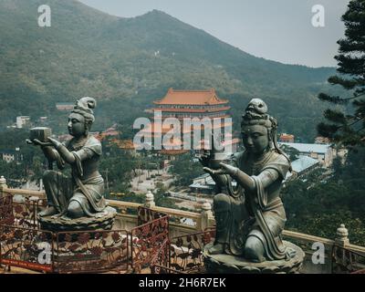 HONGKONG, CHINA - 03. Okt 2018: Eine wunderschöne Aussicht auf historische Gebäude in Hongkong China Stockfoto