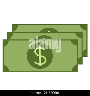Geld Dollar flach trendige Symbol Vektor-Illustration isoliert auf weiß Stock Vektor