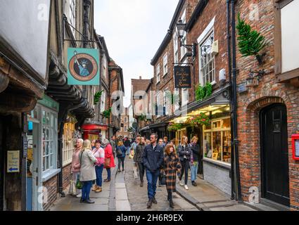 Die Shambles, York, England, UK Stockfoto