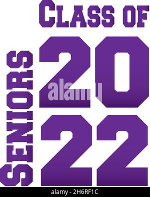 Purple Graduating Class of 2022 Stock Vektor