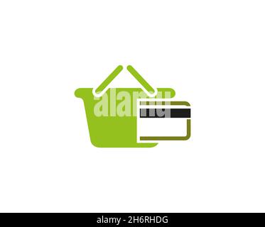 Creative Basket Dollar Logo Design Vektor Symbol Illustration Stock Vektor