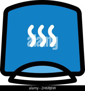 Einfaches Farbsymbol für den Handtrockner. Vektor-Handzeichen, Illustration isoliert auf weißem Hintergrund Stock Vektor