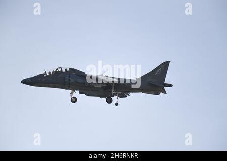 T/AV-8B Harrier, von MCAS Yuma, arbeitet das Muster während des Trainings bei NAF El Centro, Kalifornien Stockfoto