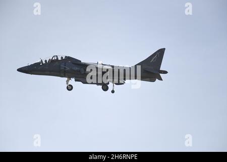 T/AV-8B Harrier, von MCAS Yuma, arbeitet das Muster während des Trainings bei NAF El Centro, Kalifornien Stockfoto