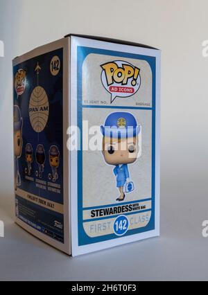 Funko Pan am Stewardess Figur Still Life, USA Stockfoto