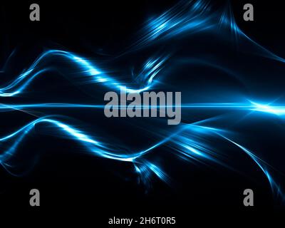 Verschwommener welliger Hintergrund mit Lichteffekten - computergenerierte Illustration Stockfoto