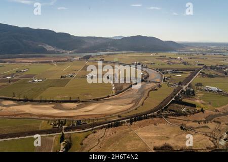 Sumas Prärie im Dorf Dewdney am Highway 7 in der Nähe der Stadt Chilliwack im Lower Fraser Valley. Stockfoto